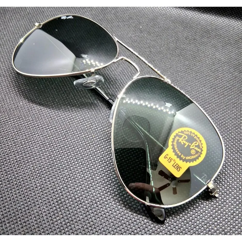 Ray-Ban RB3025 Green Lens Silver Frame 58mm Sunglasses‎
